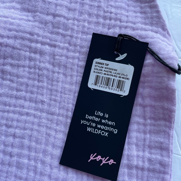 Cap Sleeve Wildfox Gauze Top Cropped Size XL - Picture 6 of 9